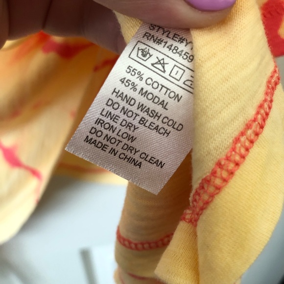 NWOT Free People movement tie dye fringe top sp - Picture 4 of 4